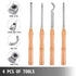 4PCS Carbide Wood Turning Tools Set Lathe Chisels with Beech Handles