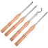 4PCS Carbide Wood Turning Tools Set Lathe Chisels with Beech Handles