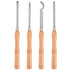 4PCS Carbide Wood Turning Tools Set Lathe Chisels with Beech Handles