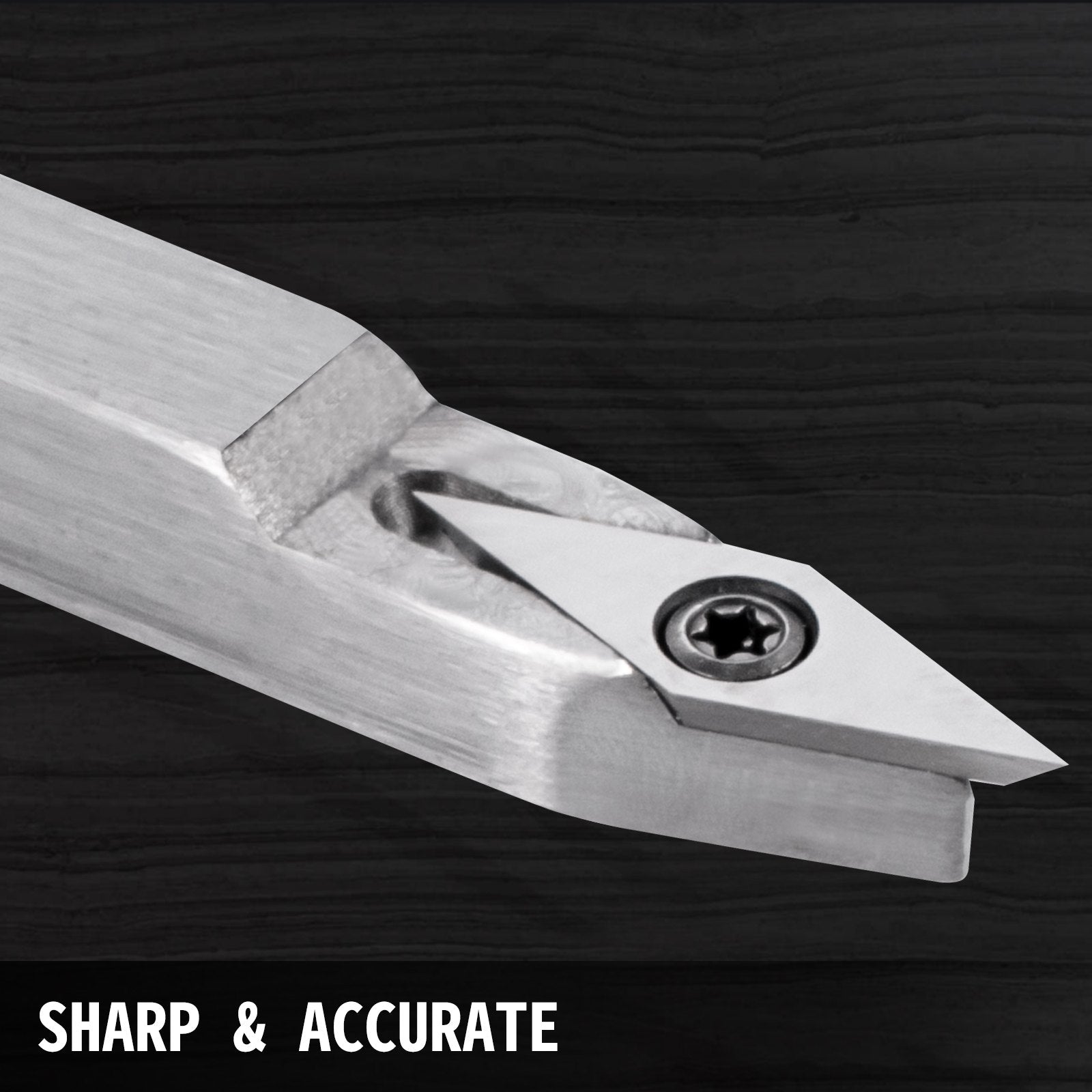 Wood Turning Tools for Lathe 4 PCS Set, Carbide Lathe Tools with Diamond Shape, Round, Square Cutters, Turning Lathe Chisels with Comfortable Grip Handles Lathe Tools for Craft DIY Hobists