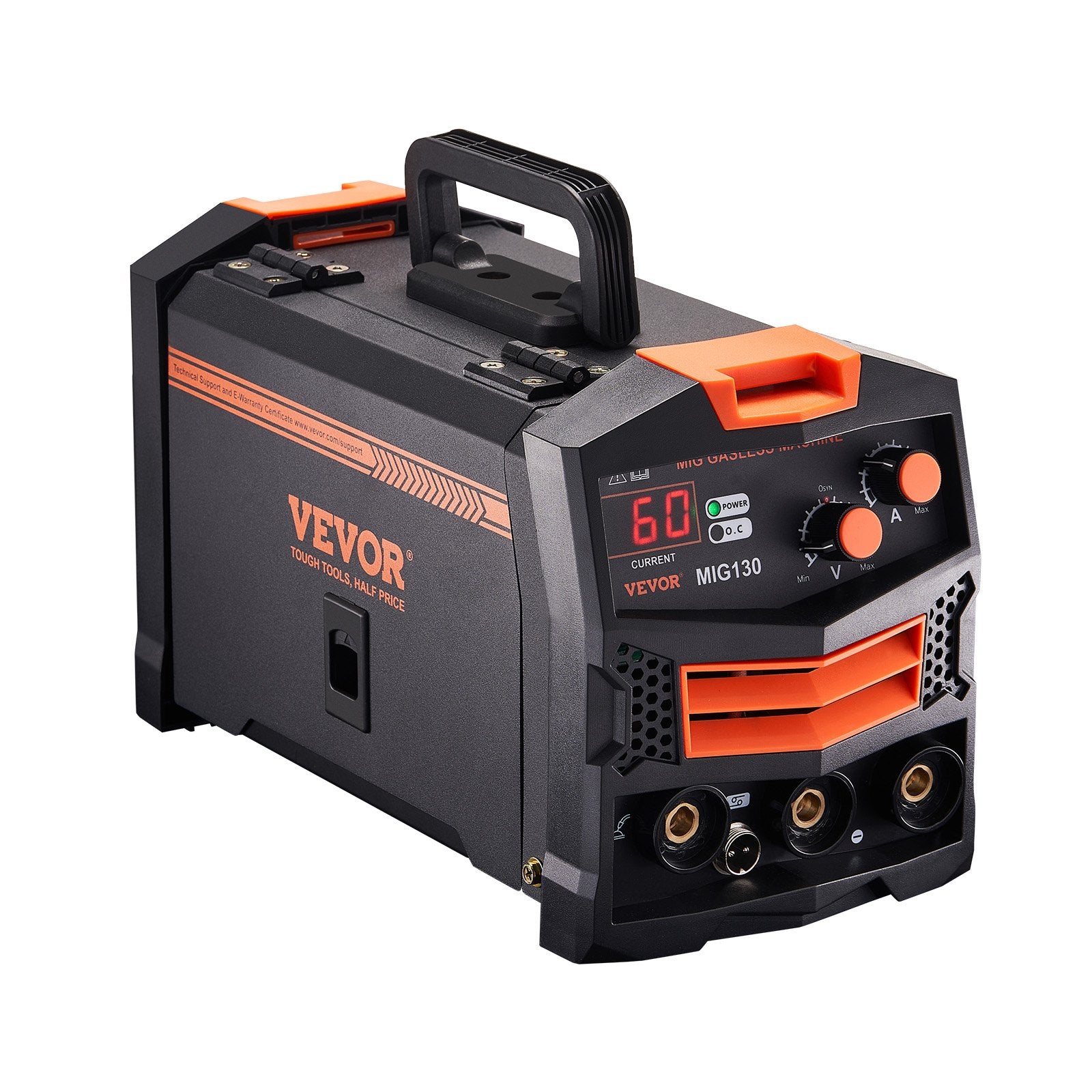 MIG Welder 130Amp Gasless Flux Core Mig Welding Machine with IGBT Inverter