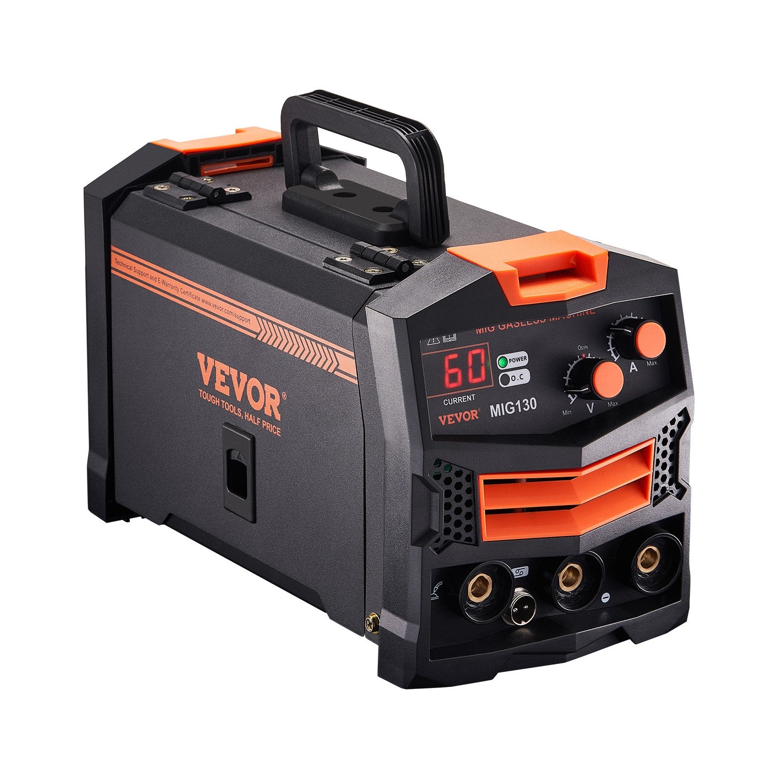 MIG Welder 130Amp Gasless Flux Core Mig Welding Machine with IGBT Inverter