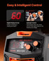 MIG Welder, 130A Synergic Mig Welding Machine, 2-in-1 Gas MIG/Gasless Flux Core MIG Multi-Process Welder Machine, Portable Mig Welder with IGBT Inverter Technology & Digital Display Screen