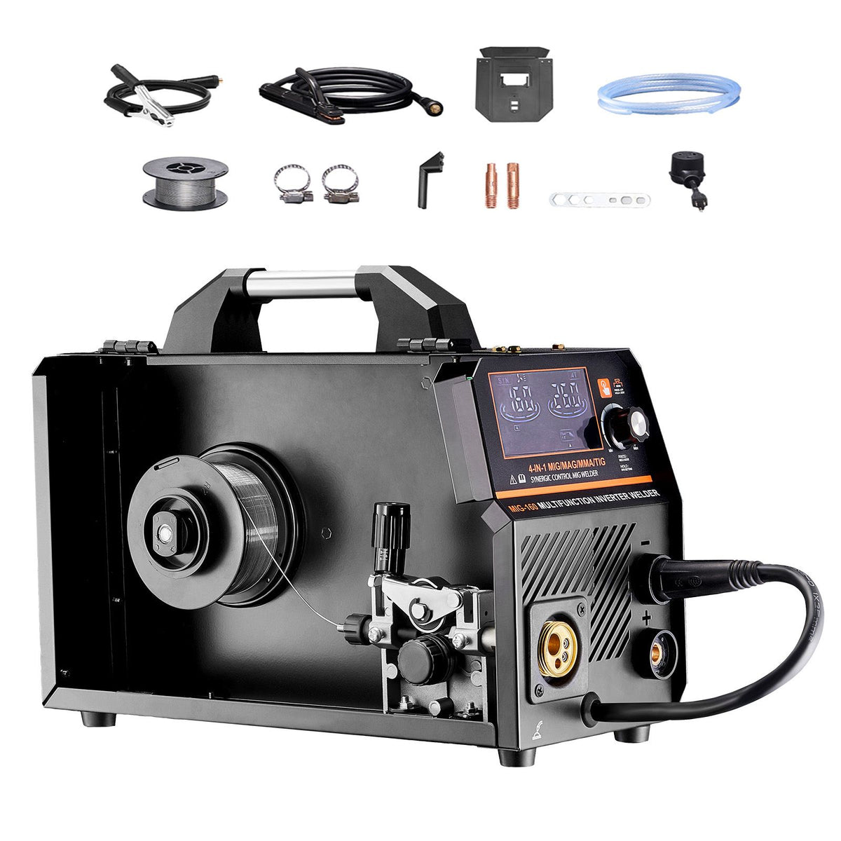 160A 4-in-1 Synergic MIG Welder Gas MIG Flux Core Stick TIG Machine