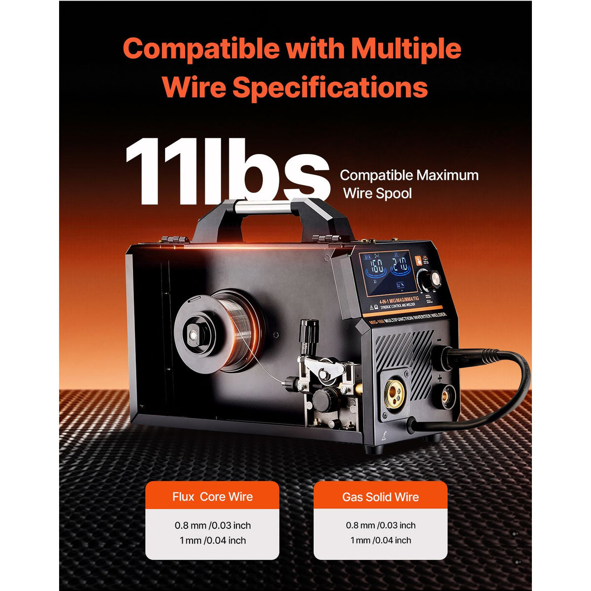 160A 4-in-1 Synergic MIG Welder Gas MIG Flux Core Stick TIG Machine
