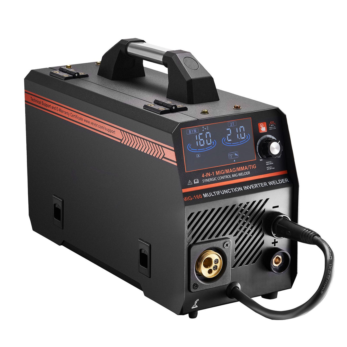 160A 4-in-1 Synergic MIG Welder Gas MIG Flux Core Stick TIG Machine
