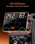 MIG Welder, 200A Synergic Mig Welding Machine, 4-in-1 Gas MIG/Flux Core MIG/Stick/Lift TIG Multi-Process Welder Machine with IGBT Inverter Technology and LCD Screen Display