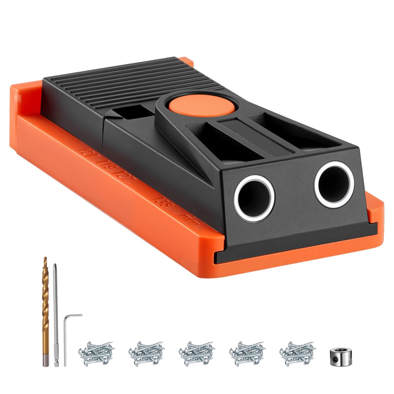 Adjustable Pocket Hole Jig Kit 12.7-38.1mm Woodworking Drill Guide Set