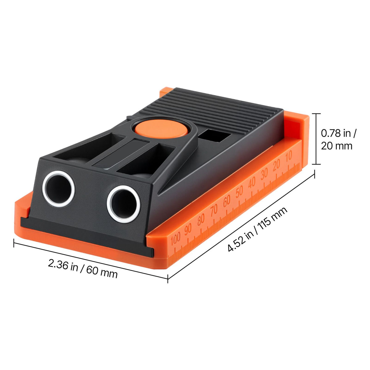 Adjustable Pocket Hole Jig Kit 12.7-38.1mm Woodworking Drill Guide Set