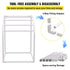 Pool Towel Rack, 5 Bar, Milky, Freestanding Outdoor PVC Curved Poolside Storage Organizer, Include 8 Towel Clips, Mesh Bag, Hook, Also Stores Floats and Paddles, for Beach, Swimming Pool, Home