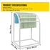 Pool Towel Rack, 5 Bar, Milky, Freestanding Outdoor PVC Curved Poolside Storage Organizer, Include 8 Towel Clips, Mesh Bag, Hook, Also Stores Floats and Paddles, for Beach, Swimming Pool, Home