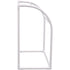 Pool Towel Rack, 5 Bar, Milky, Freestanding Outdoor PVC Curved Poolside Storage Organizer, Include 8 Towel Clips, Mesh Bag, Hook, Also Stores Floats and Paddles, for Beach, Swimming Pool, Home