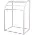Pool Towel Rack, 5 Bar, Milky, Freestanding Outdoor PVC Curved Poolside Storage Organizer, Include 8 Towel Clips, Mesh Bag, Hook, Also Stores Floats and Paddles, for Beach, Swimming Pool, Home