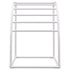 Outdoor Towel Rack Pool Towel Rack 7 Bar Curved White Freestanding Patio