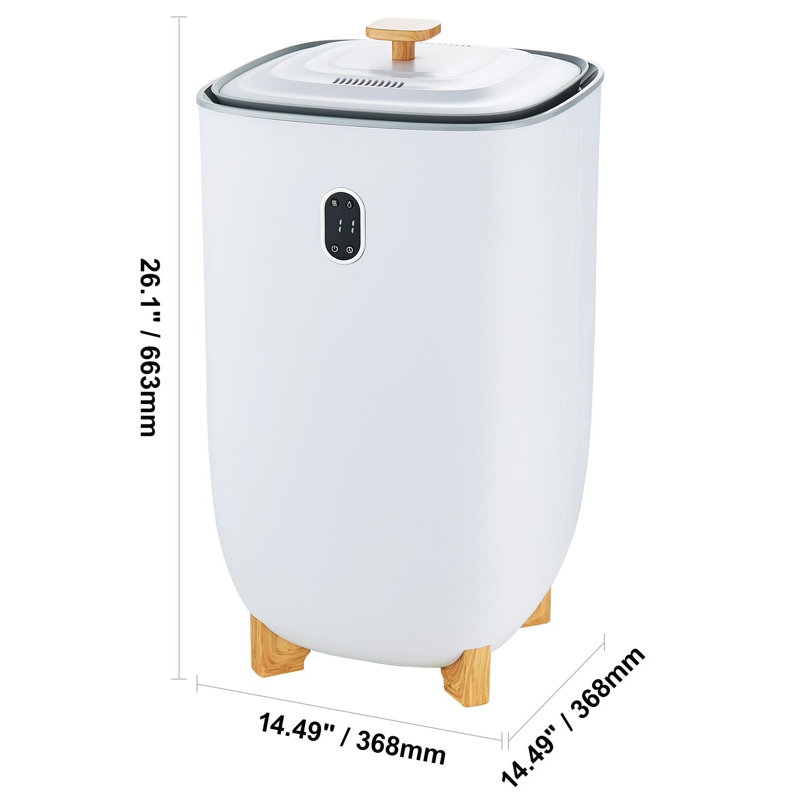 35L Large Towel Warmer Bucket with LED Screen Drying Fuction & Timer White