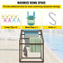 Pool Towel Rack, 5 Bar, Brown, Freestanding Outdoor PVC Trapedozal Poolside Storage Organizer, Include 8 Towel Clips, Mesh Bag, Hook, Also Stores Floats and Paddles, for Beach, Swimming Pool