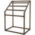 Pool Towel Rack, 5 Bar, Brown, Freestanding Outdoor PVC Trapedozal Poolside Storage Organizer, Include 8 Towel Clips, Mesh Bag, Hook, Also Stores Floats and Paddles, for Beach, Swimming Pool