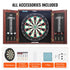 Dartboard and Cabinet Set Official Size Complete Accessory Steel Tip Dart