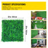 14PCS Artificial Boxwood Hedge Wall Panels 50x50cm Privacy Screen Green