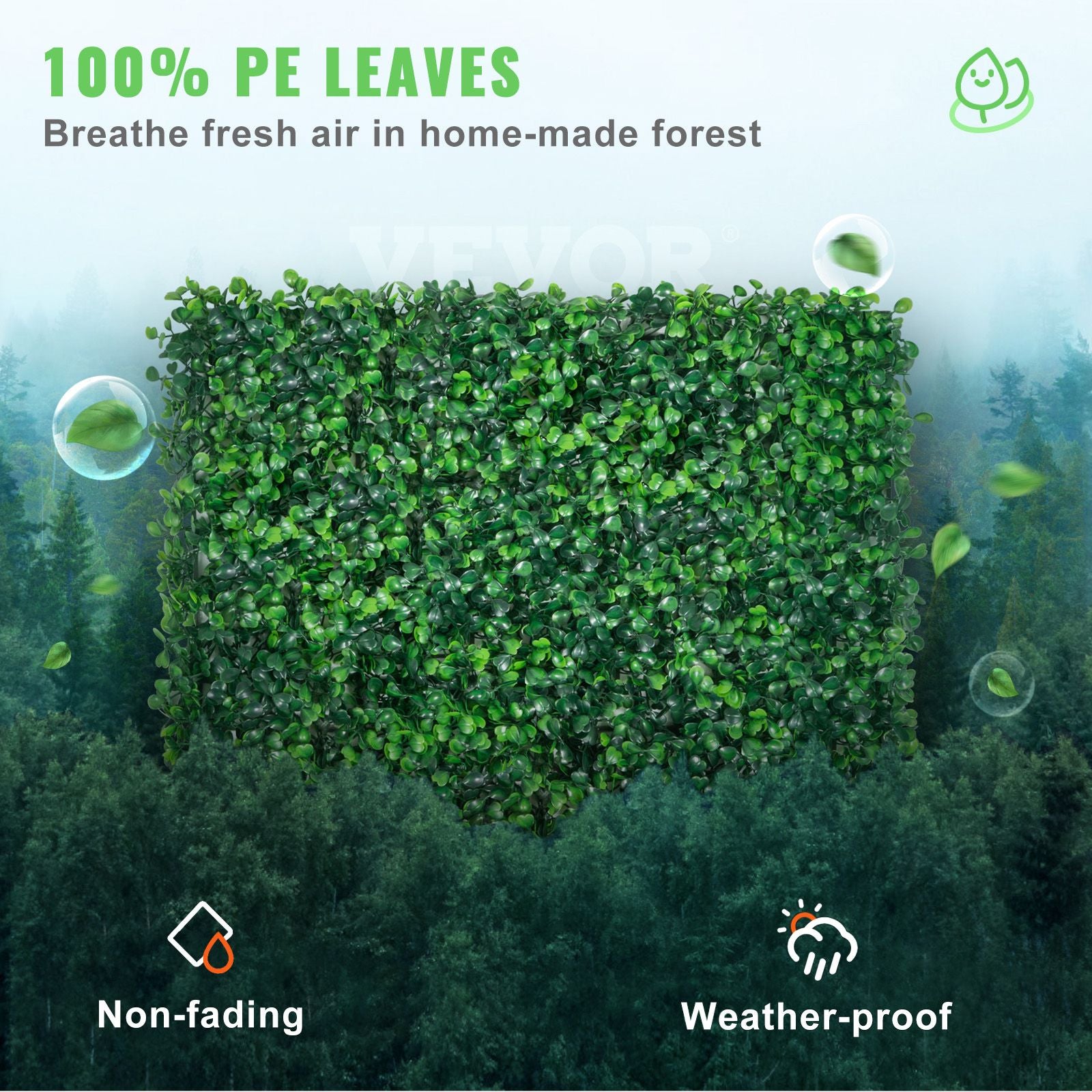 Artificial Boxwood Panel UV 12pcs Boxwood Hedge Wall Panels Artificial Grass Backdrop Wall 20X20