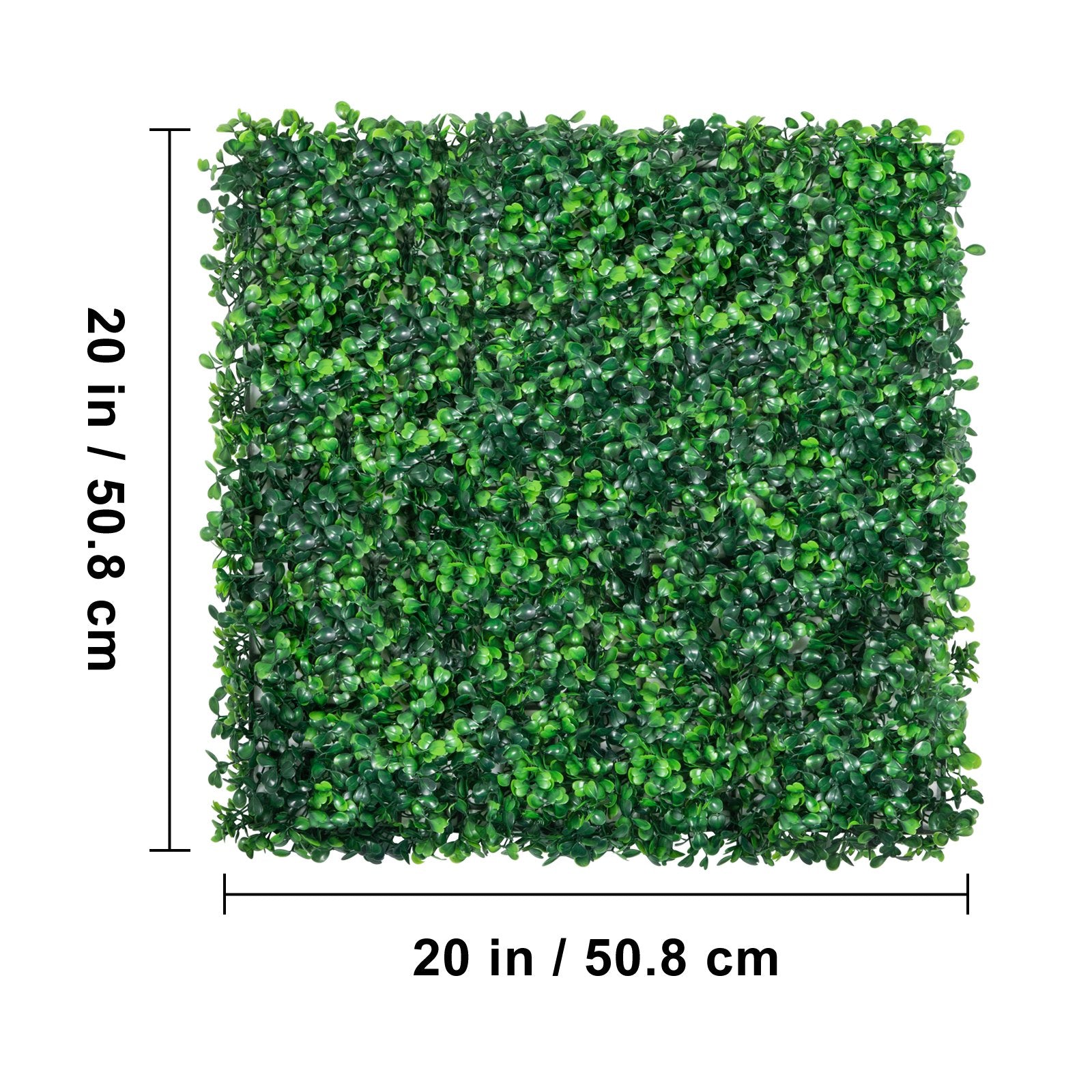 Artificial Boxwood Panel UV 12pcs Boxwood Hedge Wall Panels Artificial Grass Backdrop Wall 20X20