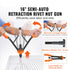 Rivet Nut Tool, 16” Rivnut Tool Kit with 13PCS Metric and SAE Mandrels, 186PCS Rivet Nuts, M3, M4, 10-24, M5, M6, 1/4-20, 8-32, 5/16-18, M8, 3/8-16, M10, M12, 1/2-13, Semi-auto Retraction
