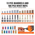 Rivet Nut Tool, 16” Rivnut Tool Kit with 13PCS Metric and SAE Mandrels, 186PCS Rivet Nuts, M3, M4, 10-24, M5, M6, 1/4-20, 8-32, 5/16-18, M8, 3/8-16, M10, M12, 1/2-13, Semi-auto Retraction