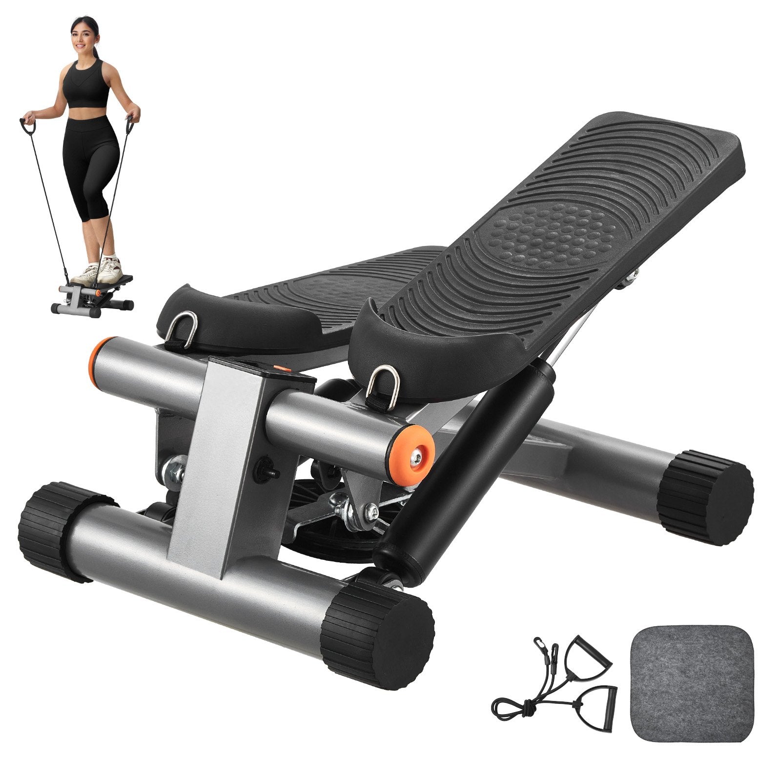 Stair Stepper for Exercise at Home Mini Stepper with Resistance Band