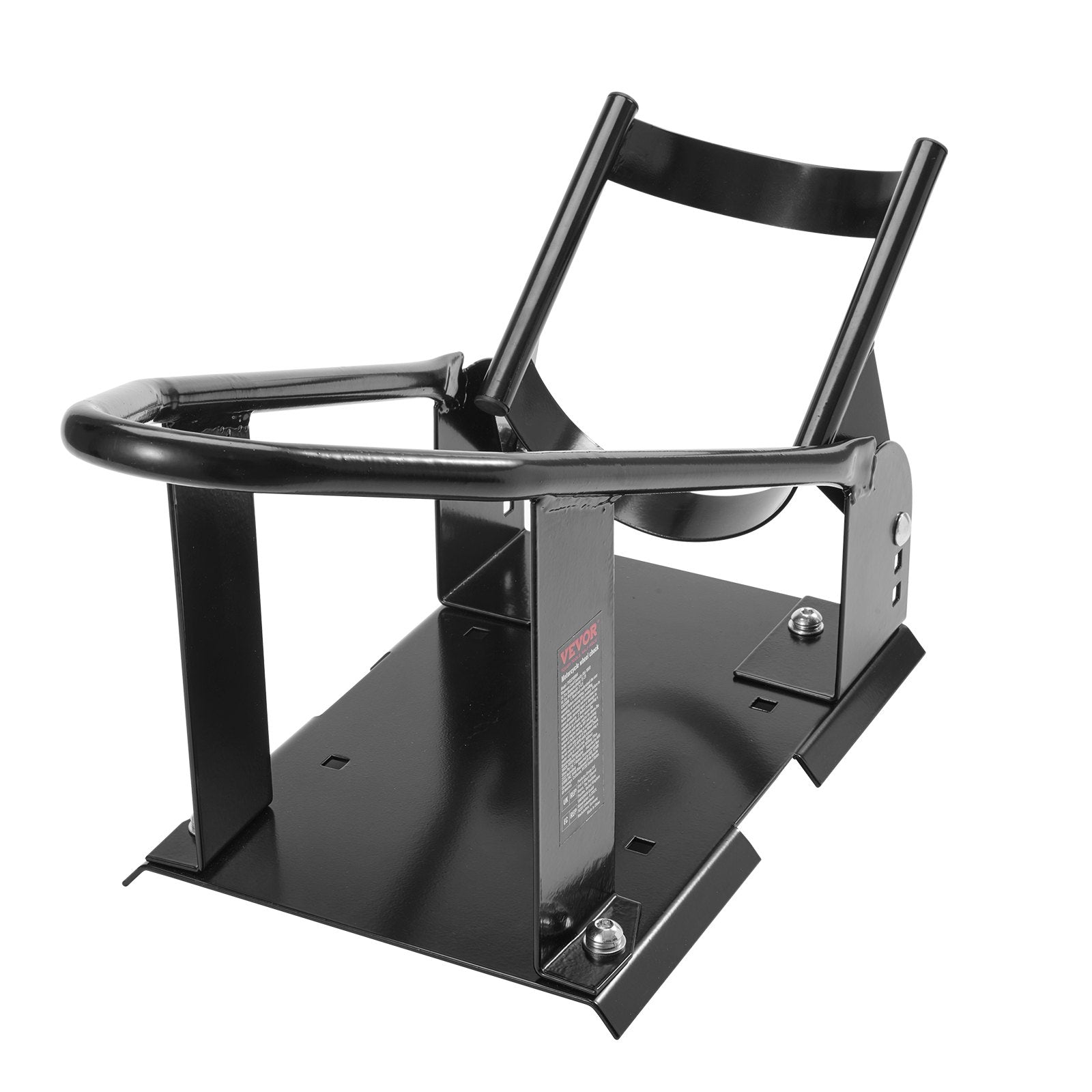 Motorcycle Wheel Chock, 816.5 kg Capacity Wheel Cradle Holder, Heavy-duty Steel Motorcycle Front Wheel Stand with 3 Adjustable Holes, For 381-533.4 mm Off-Road Motorcycles, Standard Motorcycles