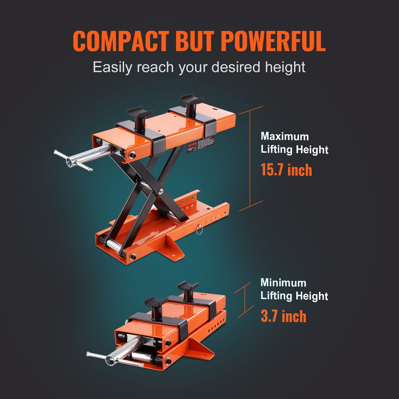 Motorcycle Lift Scissor Jack Stand 1100 Lb with Saddle ATV Lift Dirt Bike