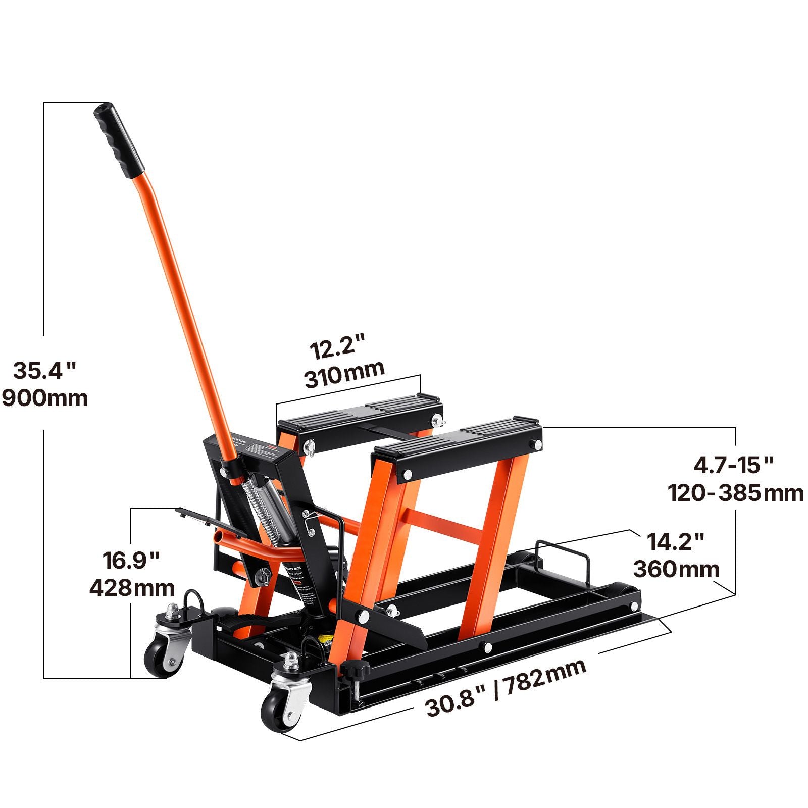 Motorcycle Hydraulic Pump Jack 1500 LBS ATV Dirt Bike Stand