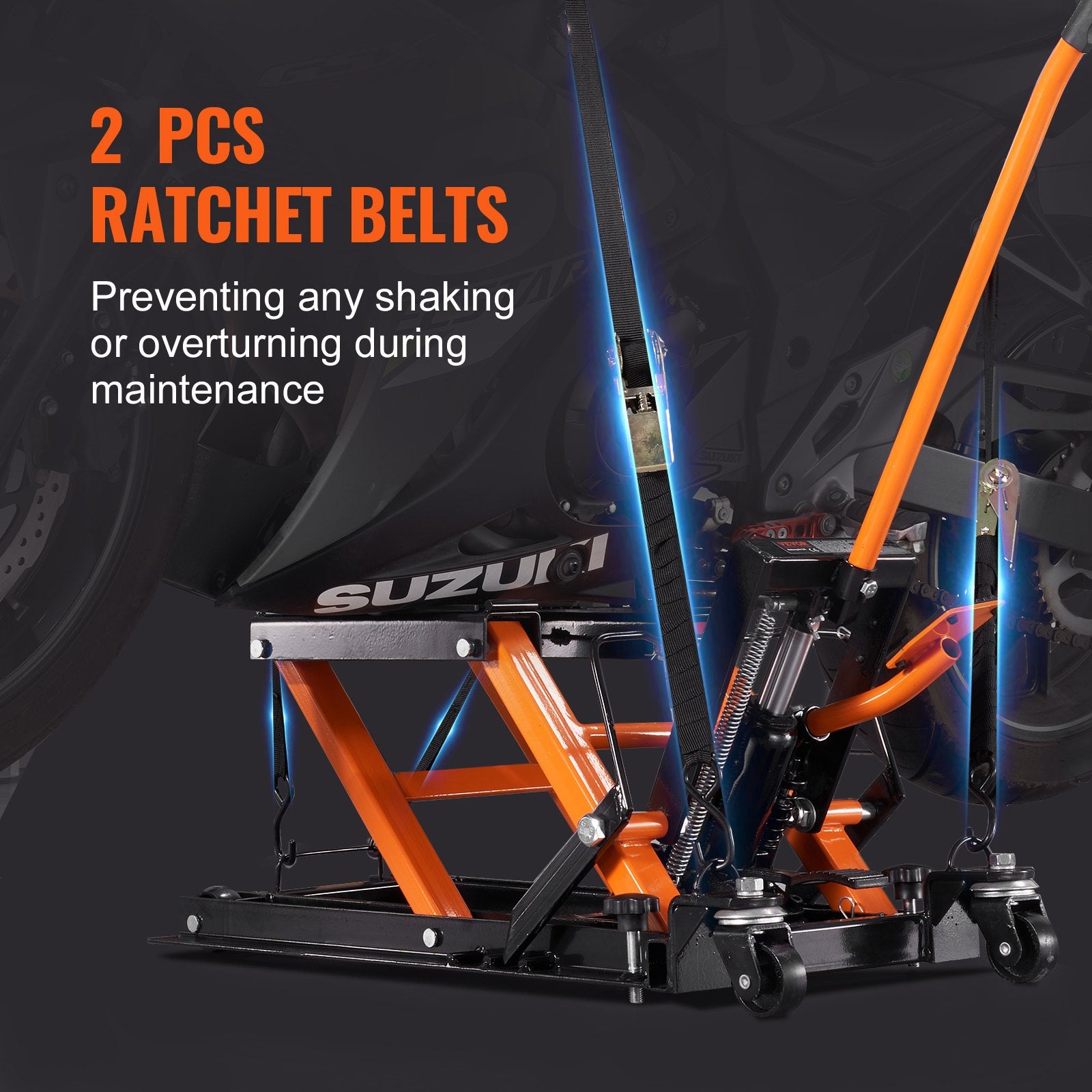 Motorcycle Hydraulic Pump Jack 1500 LBS ATV Dirt Bike Stand