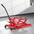 Hydraulic Motorcycle Lift Jack, 680 kg Capacity, ATV Lift Jack Portable Motorcycle Hoist Stand with 4 Wheels, 115-385 mm Height Range, Hydraulic Foot-Operated Hoist Stand for ATVs, Dirt Bikes
