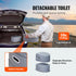 Portable Camping Toilet 5L Porta Potty with Bucket Phone & Paper Holder