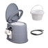 Portable Camping Toilet 5L Porta Potty with Bucket Phone & Paper Holder
