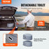 VEVOR Portable Toilet for Camping, Porta Potty with 5L Detachable Inner Bucket & Removable Paper Holder, Commode with Dual Lids, Travel Toilet for Adults Kids Outdoor Camping Car Long Road Trips