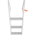 VEVOR Dock Ladder, Removable 3 Steps, 159 kg Load Capacity, Aluminum Alloy Pontoon Boat Ladder with 101.6 mm Wide Step & Nonslip Rubber Mat, Easy to Install for Ship/Lake/Pool/Marine Boarding