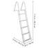 Removable 5 Step Dock Ladder Aluminum Boat Pool Ladder 350lbs Marine