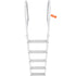 Dock Ladder, Removable 5 Steps, 227 kgs Load Capacity, Aluminum Alloy Pontoon Boat Ladder with 3.1'' Wide Step & Nonslip Rubber Mat, Easy to Install for Ship/Lake/Pool/Marine Boarding