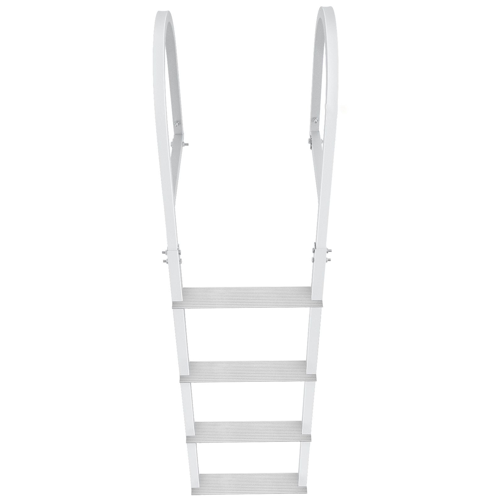 4 Step Aluminum Dock Ladder 500lbs Pontoon Boat Ladder Removable Marine