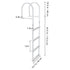 4 Step Aluminum Dock Ladder 500lbs Pontoon Boat Ladder Removable Marine