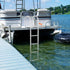 Dock Ladder, Removable 4 Steps, 500 lbs Load Capacity, Aluminum Alloy Pontoon Boat Ladder with 3.1'' Wide Step & Nonslip Rubber Mat, Easy to Install for Ship/Lake/Pool/Marine Boarding