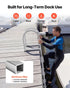 Removable Dock Ladder, 4 Steps, Aluminum Alloy Pontoon Boat Swim Ladder, with Non-Slip Wide Steps, 227 kg Weight Capacity, Quick Release Design, for Lake Swimming, Pool, Boat, Marine Boarding