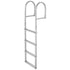 Removable Dock Ladder, 4 Steps, Aluminum Alloy Pontoon Boat Swim Ladder, with Non-Slip Wide Steps, 227 kg Weight Capacity, Quick Release Design, for Lake Swimming, Pool, Boat, Marine Boarding