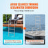 3 Step Flip Up Dock Ladder Aluminum Boat Ladder 159kg Marine Boarding