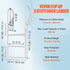 3 Step Flip Up Dock Ladder Aluminum Boat Ladder 159kg Marine Boarding