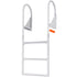 3 Step Flip Up Dock Ladder Aluminum Boat Ladder 159kg Marine Boarding