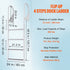 Dock Ladder, Flip-Up 4 Steps, 159 kg Load Capacity, Aluminum Alloy Pontoon Boat Ladder with 50.8 mm Wide Step & Nonslip Rubber Mat, Easy to Install for Ship/Lake/Pool/Marine Boarding