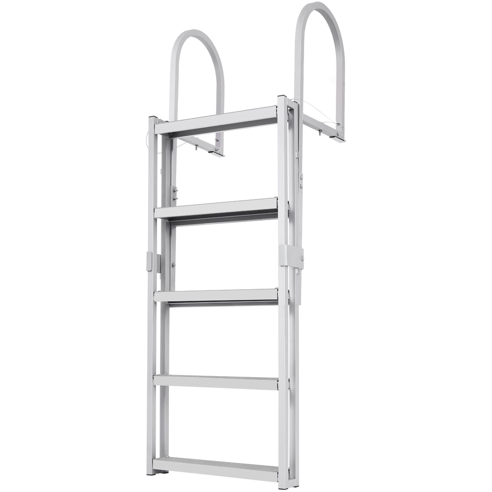 5 Step Retractable Dock Ladder Aluminum Boat Pool Ladder 350lbs Capacity