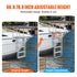 5 Step Retractable Dock Ladder Aluminum Boat Pool Ladder 350lbs Capacity